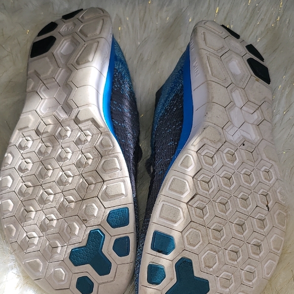 Nike Blue and Gray Sneakers with Flyknit 4.0 Running - Picture 9 of 16